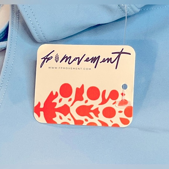 Free People Free Movement, Back It Up Jumpsuit, Light Blue, Size Large - Picture 4 of 9